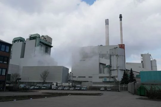Sogenannte thermische Ersatzbrennstoff-Verwertungsanlage in der Stadtmitte von Neumünster in Holstein.