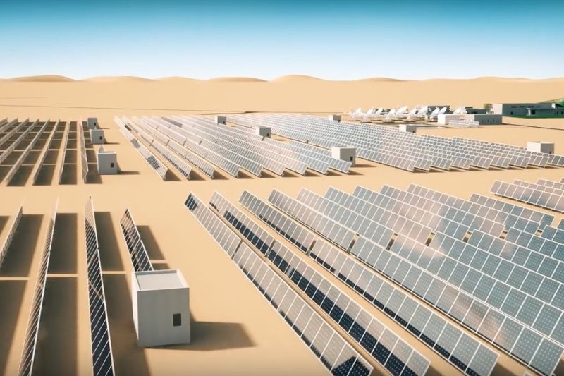 Mohammed-bin-Raschid-Al-Maktum-Solarpark in den Vereinigten Arabischen Emiraten.