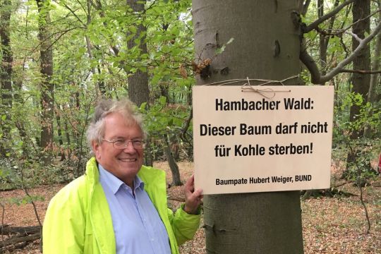 BUND-Chef Hubert Weiger im Hambacher Wald