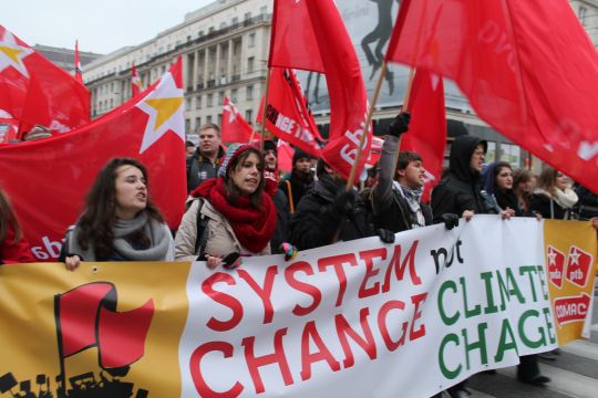 Demonstranten in Warschau während des Weltklimagipfels in der polnischen Hauptstadt 2013