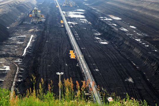 Blick vom Aussichtspunkt Tagebau Reichwalde in Boxberg