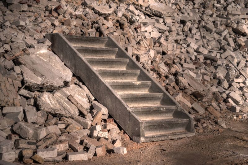 Eine Treppe endet im Nichts.