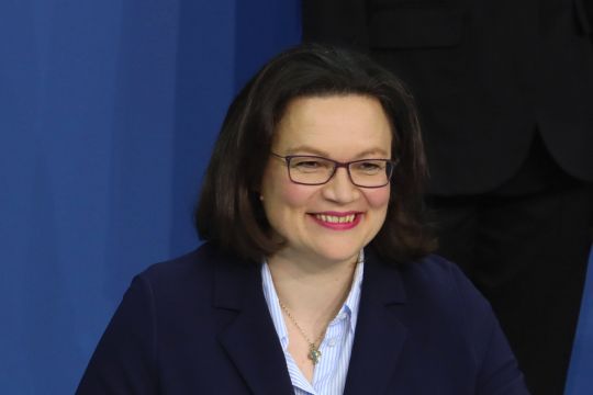 Das Bild zeigt SPD-Vorsitzende Andrea Nahles