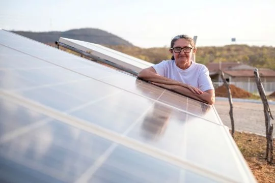 Kleine Photovoltaik-Anlage in Acauã in Brasilien.