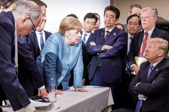 Hier ist ein Schnappschuss vom G7-Gipfel zu sehen