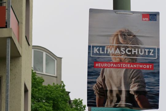 SPD-Wahlplakat zur Europawahl 2019 mit dem Slogan "Klimaschutz"