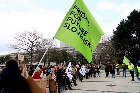 Fridays for Future Aktivisten in Bratislava