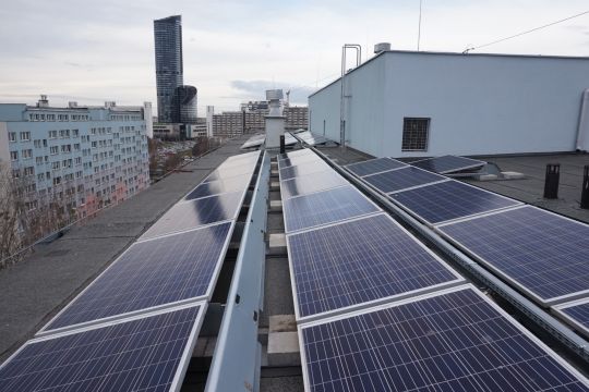 Solaranlagen auf einem Flachdach