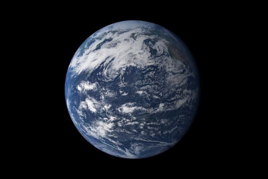 Die Erde vom Weltall aus gesehen. 