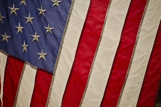 Ausschnitt einer Flagge der USA.