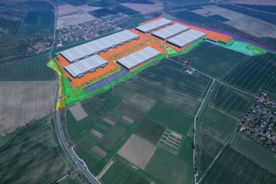 Darstellung des geplanten Logistikzentrums im nordhessischen Nord-Eichenberg