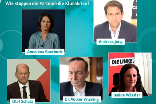 Screenshot von der Online-Diskussion.