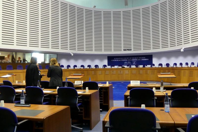 Gerichtssaal des Europäischen Gerichtshofs für Menschenrechte in Straßburg.