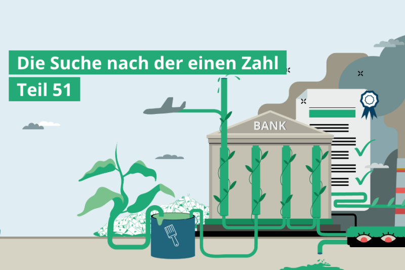 Grafik: Pflanzen wachsen an Bankgebäuden und fossiler Infrastruktur hoch
