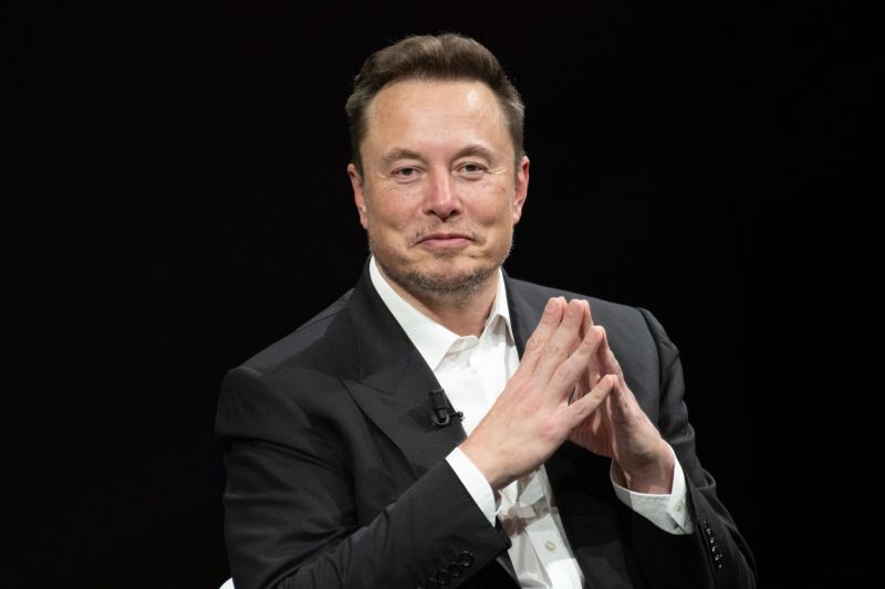 Elon Musk schaut selbstzufrieden in die Kamera.